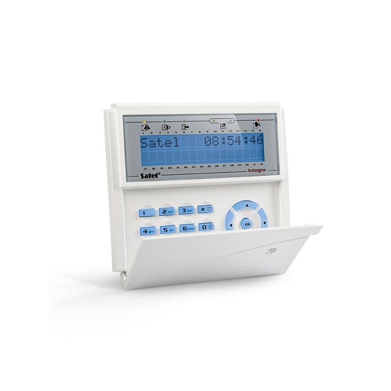 Satel INT-KLCDR-BL LCD klávesnica s dvierkami a RFID
