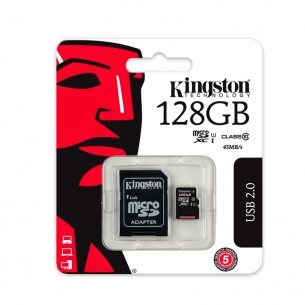 SD karta KINGSTON s SD adaptérom SD CARD 128GB