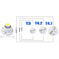 Mini LED T3 bílá, 1LED/1210SMD