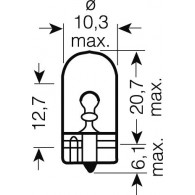 OSRAM 12V W5W (W2,1x9,5d) 5W standard (10ks)