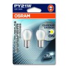 OSRAM 12V PY21W (BAU15S) 12V diadem chrome (2ks) oranžová Duo-blister