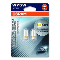OSRAM 12V WY5W (W2,1x9,5d) 12V diadem chrome (2ks) oranžová Duo-blister