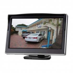 LCD monitor 5" černý na palubní desku s možností instalace na HR držák