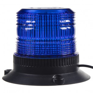 Zábleskový maják, 12-24V, modrý magnet, ECE R10