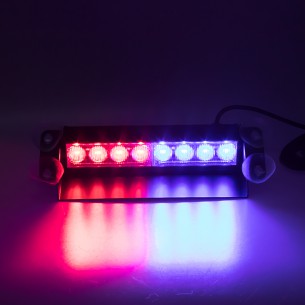 PREDATOR LED vnitřní, 8x3W, 12-24V, červeno-modrý, 240mm