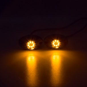 LED stroboskop oranžový 8x3W, 12-24V