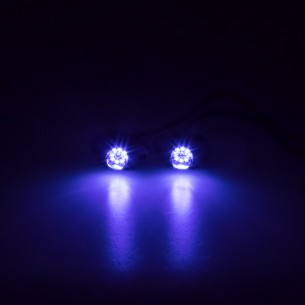 LED stroboskop modrý 8x3W, 12-24V