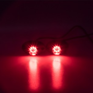 LED stroboskop červený 8x3W, 12-24V