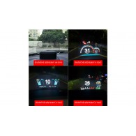 HEAD UP DISPLEJ 4" / TFT LCD, OBDII + GPS, reflexní deska