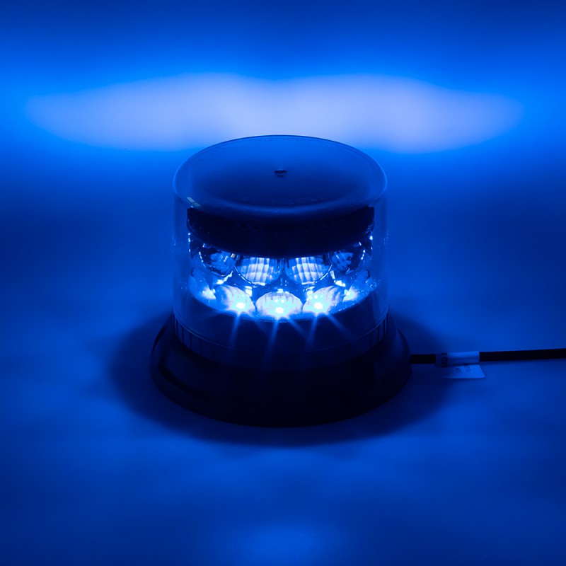 PROFI LED maják 12-24V 24x3W modrý čirý 133x86mm, ECE R65