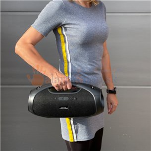 CARCLEVER bezdrôtový Bluetooth reproduktor, vodoodolný IPX6, USB, AUX, MIC, RGB